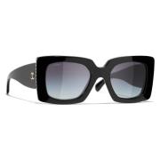 Chanel Fyrkantiga solglasögon Ch5480H Black, Dam