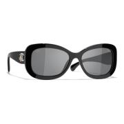 Chanel Högkvalitativa Solglasögon för Kvinnor Black, Dam