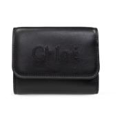 Chloé Plånbok i läder med logotyp Black, Dam
