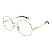 Chloé Metall optisk glasögon för kvinnor Yellow, Unisex