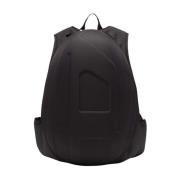 Diesel Ergonomisk ryggsäck med ovalt D-logotyp - Unik, Svart Black, He...
