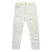 Diesel Klassiska Straight Jeans 2020 Bianco Beige, Herr
