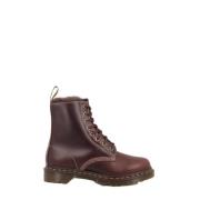 Dr. Martens Bruna Platta Snörstövlar för Kvinnor Brown, Dam