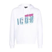 Dsquared2 Snygg HerrHuvtröja - Be Icon Cool White, Herr