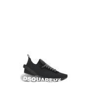 Dsquared2 Svarta Tech Fabric Sneakers för Män Black, Herr