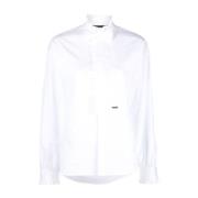 Dsquared2 Stilfull Bomullsskjorta för Kvinnor White, Dam