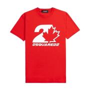 Dsquared2 Röd Cool Logo Print Skjorta för Män Red, Herr