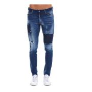 Dsquared2 Distressed Slim-Fit Jeans Blue, Herr