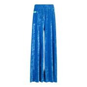 Dsquared2 Stiliga Blå Sammetbyxor för Kvinnor Blue, Dam