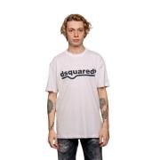 Dsquared2 it Bomull T-Shirt White, Herr