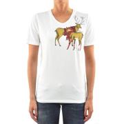 Dsquared2 Grafiskt Tryck Bomull Dam T-shirt White, Dam