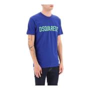 Dsquared2 Logo Print T-Shirt Blue, Herr