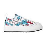 Dsquared2 Multifärgade Smurfarna Låga Sneakers Multicolor, Dam