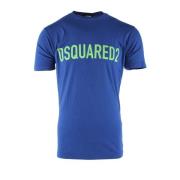 Dsquared2 Blå Bomull T-shirt för Herrar Blue, Herr