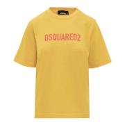 Dsquared2 T-shirt Yellow, Dam