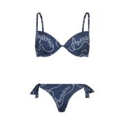 Emporio Armani Stilfull bikini för strand- och pooläventyr Blue, Dam