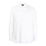 Emporio Armani Vit Regular FIT Skjorta med All Over Örn Logo White, He...