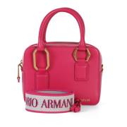 Emporio Armani Liten handväska med tryckt logotyp Pink, Dam