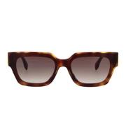 Fendi Glamorösa solglasögon med Havana-ram och gradientglas Brown, Her...