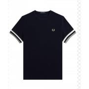 Fred Perry Blå Uppgraderings Herr T-Shirt med Ikoniskt Logotyp Blue, H...