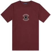 Fred Perry Autentisk Broderad Sköld T-Shirt Red, Herr