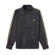 Fred Perry Autentisk Taped Track Jacket Svart 1964 Gold-L Black, Dam