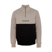 Fred Perry Zip Neck Sweatshirt från Fred Perry Black, Herr