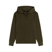 Fred Perry Grön Hoodie med Broderad Logotyp Green, Herr