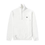 Fred Perry Ikonisk Halv Zip Tröja med Trattkrage Multicolor, Dam