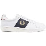 Fred Perry Vita sneakers med läderpanel White, Herr