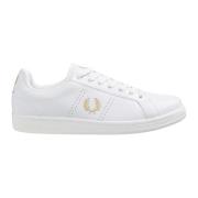 Fred Perry Läder Sneakers Klassisk Stil White, Herr