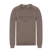 Giorgio Armani Sweatshirt med logotyp Brown, Herr
