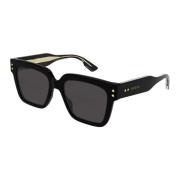 Gucci Tuffa fyrkantiga svarta solglasögon Black, Dam