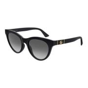 Gucci Svarta mjuka kattögon solglasögon för kvinnor Black, Dam