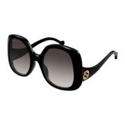 Gucci Svarta solglasögon med vintage-look Black, Dam