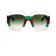 Gucci Ikoniska fyrkantiga solglasögon Gg0178S 001 Multicolor, Dam