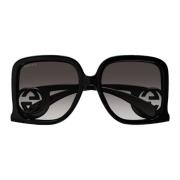 Gucci Svarta solglasögon i fjärilsform Gg1326S Black, Dam