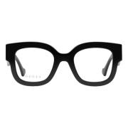 Gucci Fyrkantig Acetatmodell med Webbmotiv Black, Dam