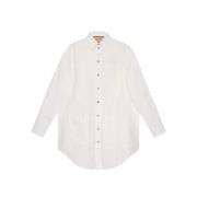 Gucci Knäppt bomullsskjorta-40 White, Dam