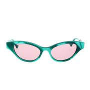 Gucci Stiliga Gucci solglasögon med kattögonform Green, Dam