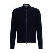 Hugo Boss Blåa Sweaters, Herr Meraviglio Cardigan Blue, Herr