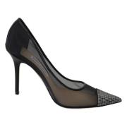 Jimmy Choo Svarta Mesh Amika Diamond Pumps Black, Dam