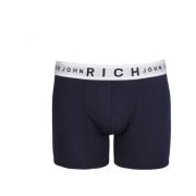 John Richmond 2-Pack Boxershorts med elastisk midjeresår Blue, Herr