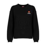 Kenzo Svart Crest Logo Sweatshirt Black, Dam