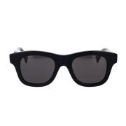Kenzo Geometriska solglasögon med svart acetatram och gråa linser Blac...