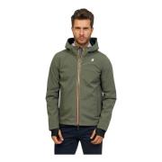 K-Way Slim Fit Herrkortjacka med 3-lagers Textur Green, Herr