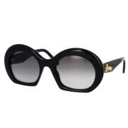 Loewe Excentrisk rund solglasögon Lw40077I 5401B Black, Unisex
