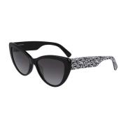 Longchamp Stiliga solglasögon för modeframåt kvinnor Black, Dam