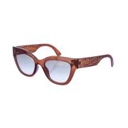 Longchamp Dam Acetat Ovala Solglasögon Brown, Dam