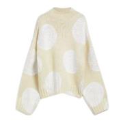 Max Mara Rundhalsad Pullover Beige, Dam